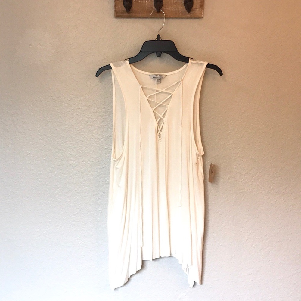 American Eagle Soft & Sexy Lace Up Jegging Tank.
